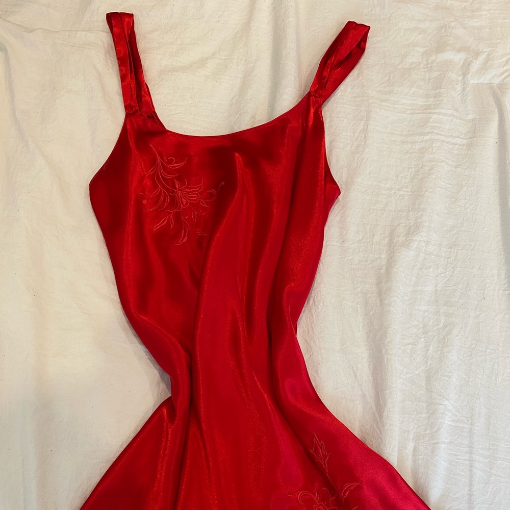 FINAL PRICE DROP VINTAGE RED SLIP DRESS
